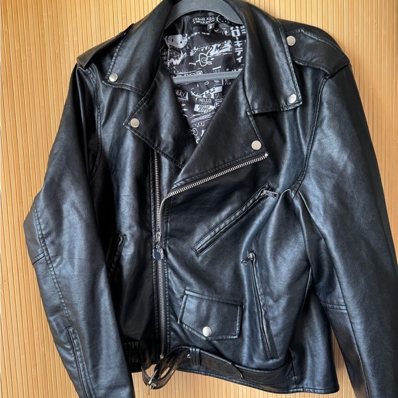 Sanrio Hello Kitty x Dolls Kill Biker Jacket Coat - Picture 3 of 8